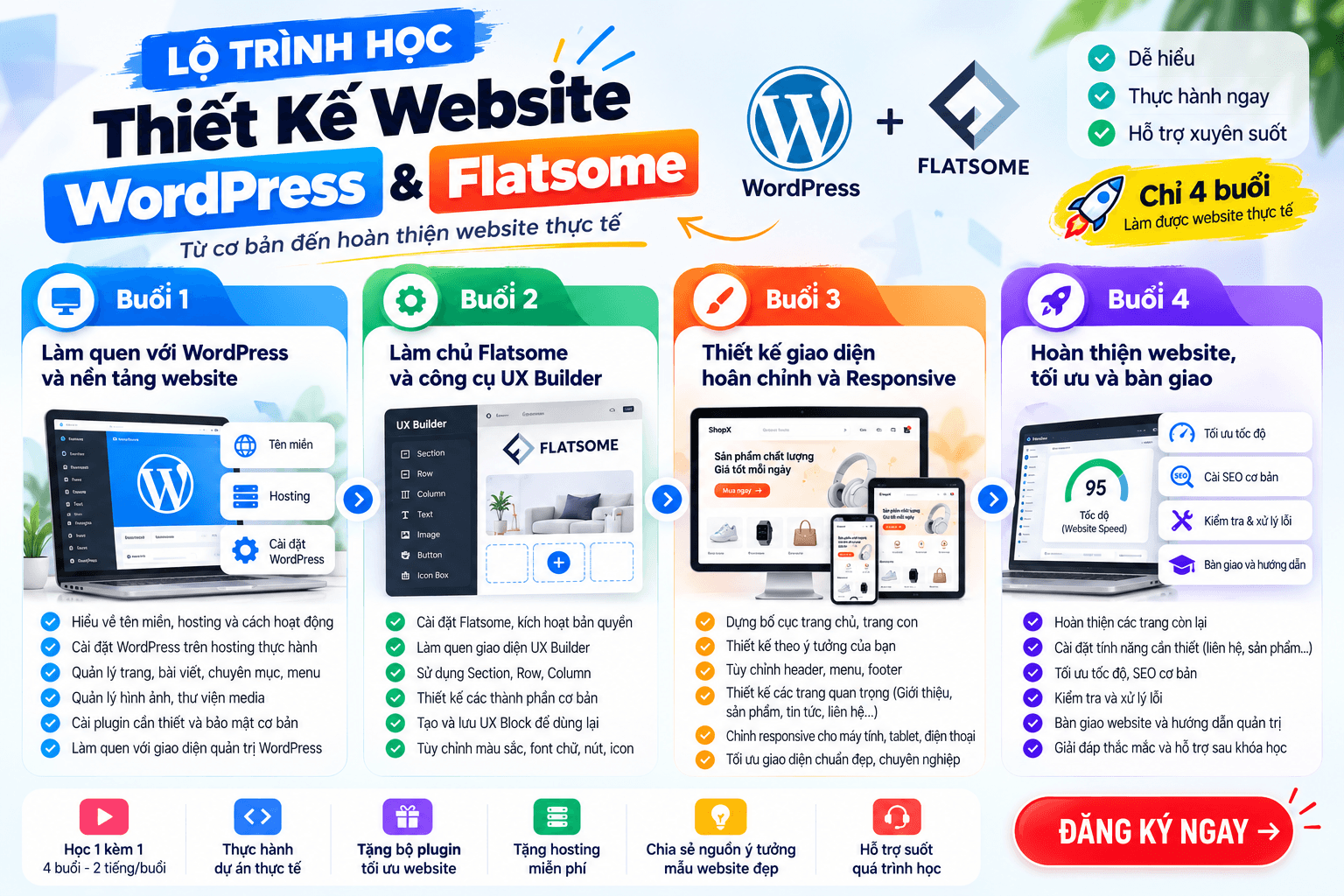 Khóa học thiết kế website WordPress Flatsome