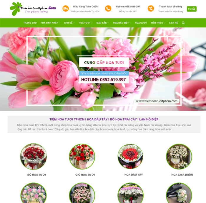 Thiết kế website hoa tươi