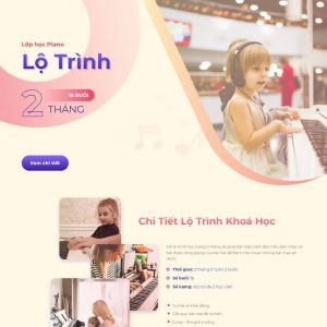 Mẫu website landing page khóa học đàn piano