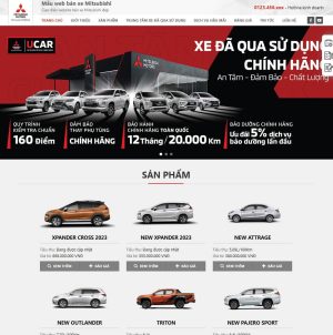 Mẫu website bán xe mitsubishi 01