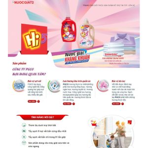 Mẫu website landing page nước giặt
