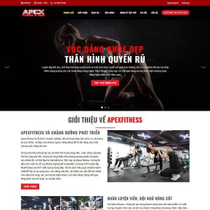 Mẫu website phòng tập gym