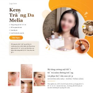 Mẫu website landing page trị nám