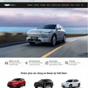 Mẫu website bán xe geely